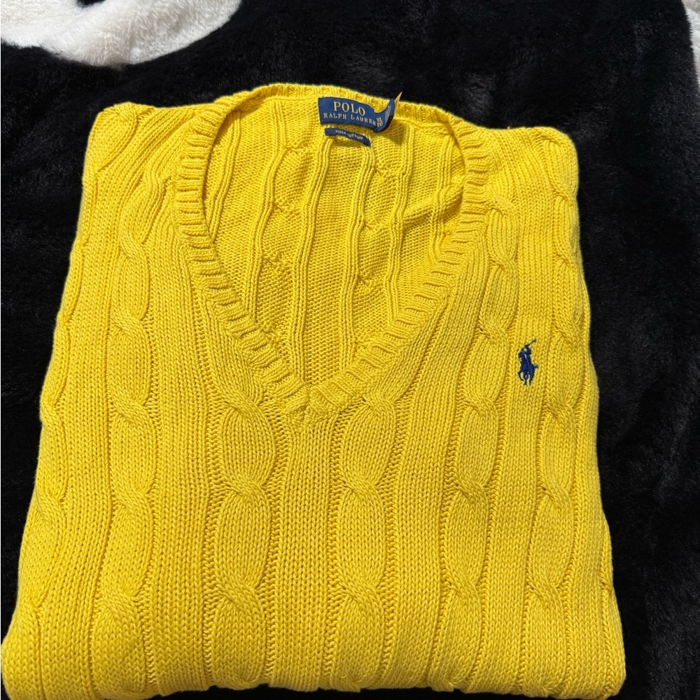 Ralph Lauren V-Neck Sweater (Yellow)